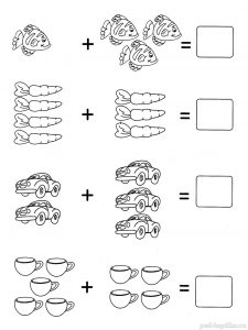 счет для малышей задания с картинками