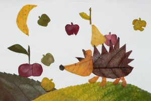 leaf62 - Осенние поделки: аппликации из осенних листьев. Коллаж из осенних листьев