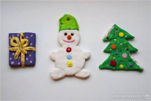 prostye podelki iz solenogo testa - Новогодние ёлочные игрушки своими руками