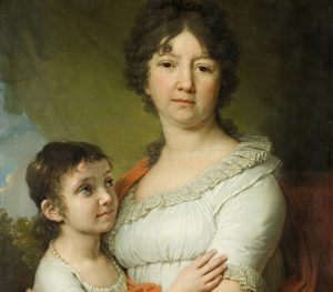Anna Labzina with ward Sofia by Borovikovsky - Как и чему учили детей на Руси 300 лет назад
