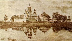 Троице-Сергиев Варницкий монастырь. Литография XIX века