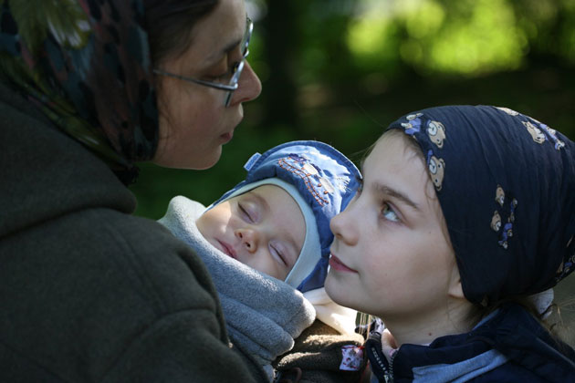 Елизавета Пархоменко с детьми