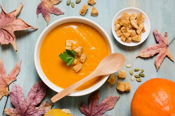 view pumpkin cream soup - Тыквенный суп-пюре с луком