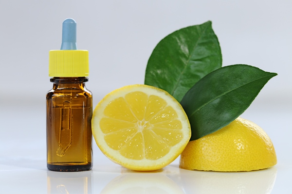 essential lemon oil organic cosmetics concept - Кулич шафранный