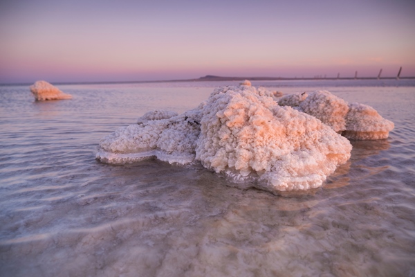 nature beautiful sunset on the lake salt lake in the astrakhan region clear water pink sunset landscape - Библия о пище