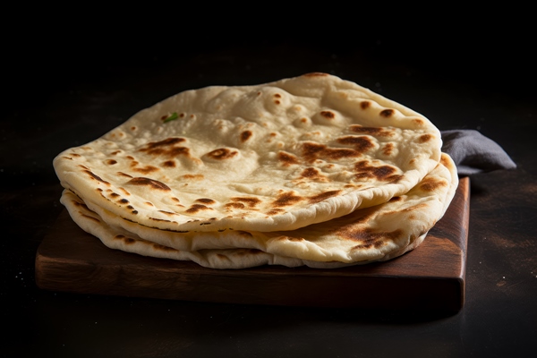 photo of a round flat bread isolated on black background - Библия о пище