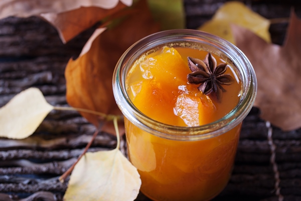 pumpkin pieces in a glass - Тыква в сладком маринаде