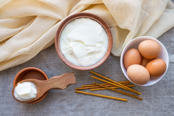 rustic products homemade fermented milk kefir - Пасха с кедровыми орешками и кокосом