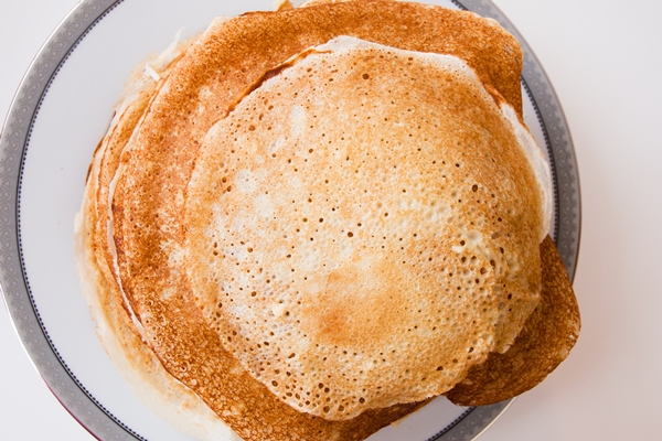 stack of russian pancakes - Соевые блины на миндальном молоке
