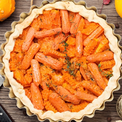 Пирог морковный открытый