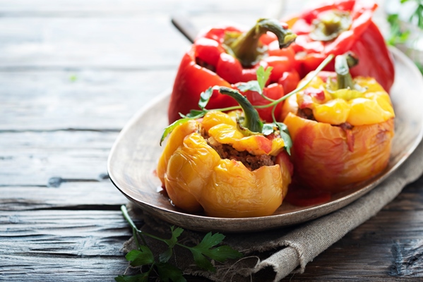 stuffed peppers with meat - Перец с начинкой из баклажанов