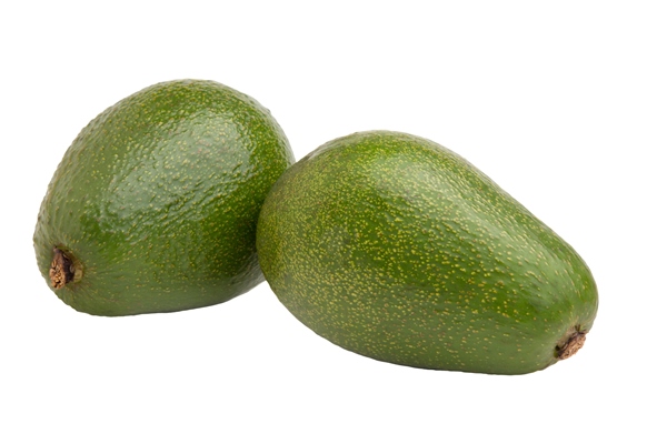 two ripe avocado fruits on a white background - Шоколадная паста на основе авокадо