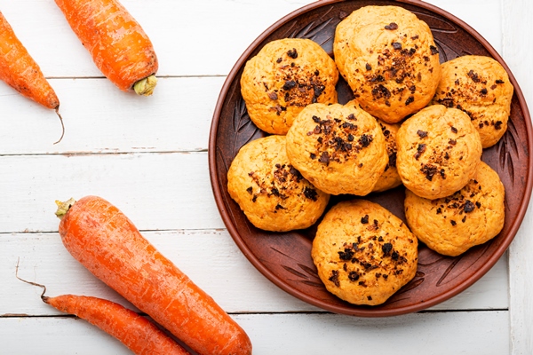 vegan carrot pastry - Пряники из морковного жмыха