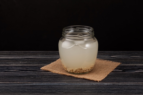 rejuvelac or homemade kvass in jar healthy fermented drink natural probiotic - Окрошка из разностей