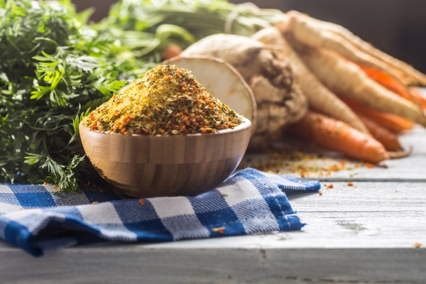 seasoning spices condiment vegeta from dehydrated carrot parsley celery parsnips and salt with or without glutamate 1 1 - Картофельный суп-пюре, постный