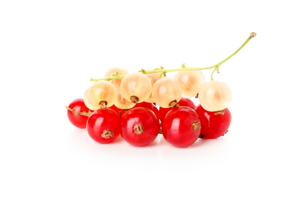 white currant and red currant isolated on white background - Розовый квас