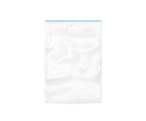 plastic transparent zipper bag isolated on white - Замороженные яблоки на зиму