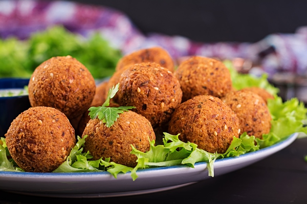 falafel hummus pita middle eastern arabic dishes halal food - Фалафель, постный стол (видео)
