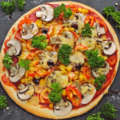 Пицца с грибами по-домашнему