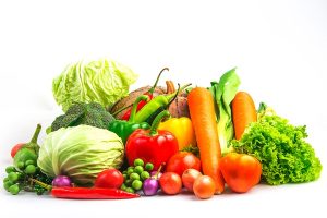 collection vegetables isolated white background - Суп-пюре овощной с молоком