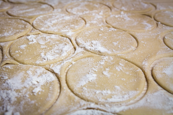 food cooking homemade cookies on wooden kitchen table - Монастырская кухня: пшённая каша в тыкве, постное печенье на рассоле (видео)