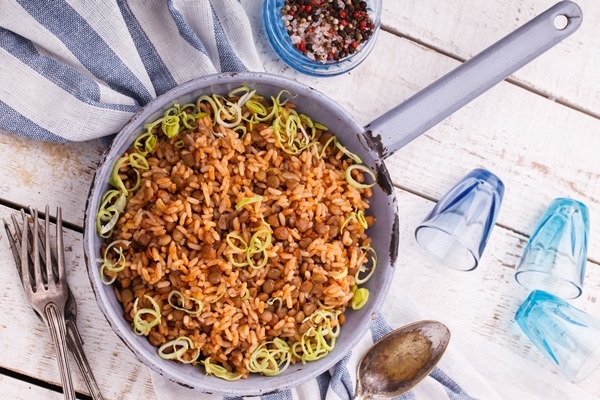 Рис с чечевицей и жареным луком, пошаговый рецепт с фото от автора rosexrose