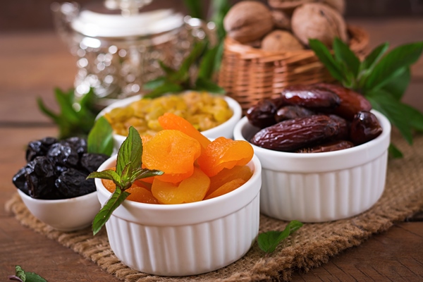 mix dried fruits date palm fruits prunes dried apricots raisins and nuts ramadan ramazan food - Монастырская кухня: похлёбка с фасолью и рисом, свекольный кекс (видео)