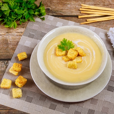 Суп-пюре из картофеля и куриной грудки