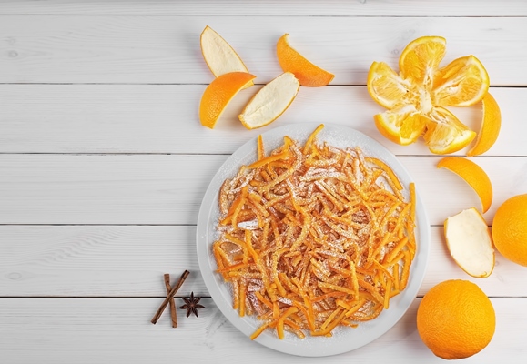 homemade candied orange peels with oranges - Анисовые сухарики «Пестиньос» (Pestiños)