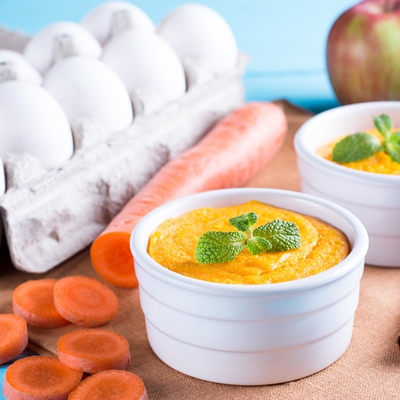 Ингредиенты для «Морковный пудинг с рисовой полентой»:
