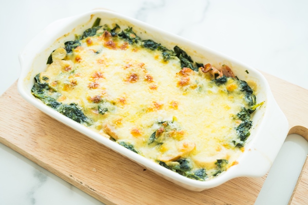 baked spinach lasagna - Сныть отварная с сыром
