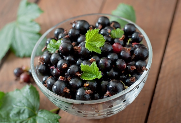 black currants in a glass bowl - Ягодный компот на каждый день