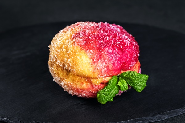 homemade peach shaped cake lying on black board - Домашнее печенье "Персики"