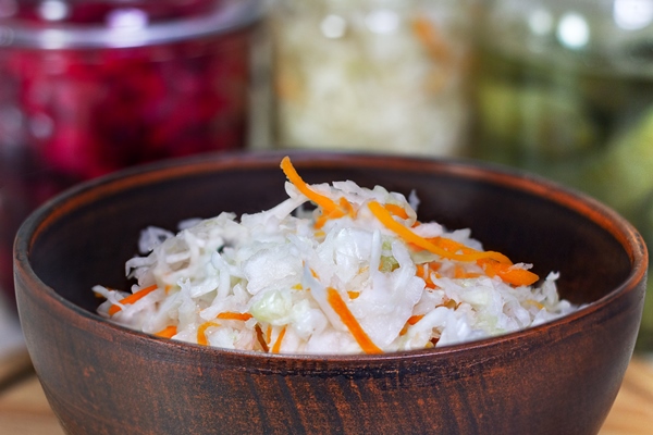 homemade sauerkraut with carrot fermented food - Капустный взвар
