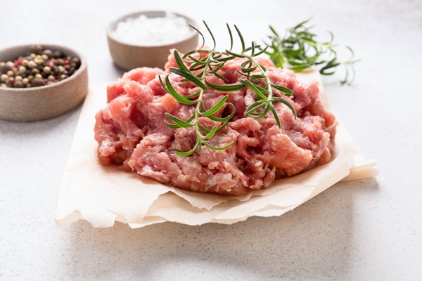 chopped meat meat stuffing for cutlets or meatballs the concept of cooking burgers copy space - Котлеты "Школьные"