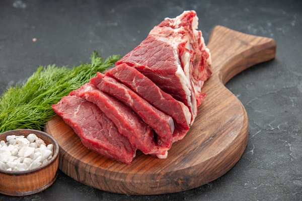 front view fresh sliced meat on dark background dinner butcher color animal food meat barbecue meal - Котлеты "Школьные"