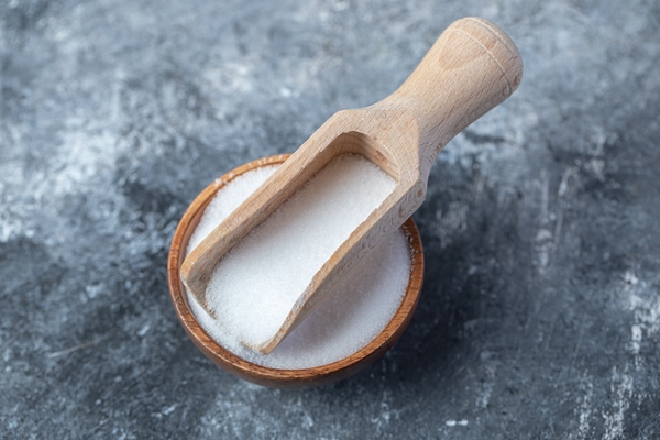 salt in a wooden spoon on a marble background - Просфора (рецепт № 2)