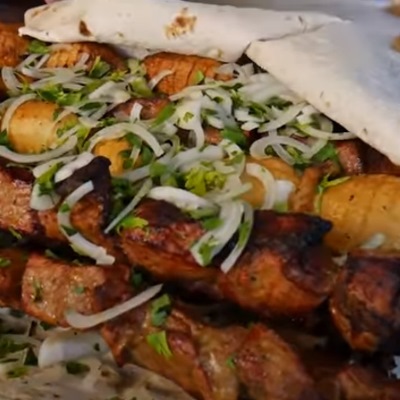 Шашлык из картофеля с салом - пошаговый рецепт приготовления с фото