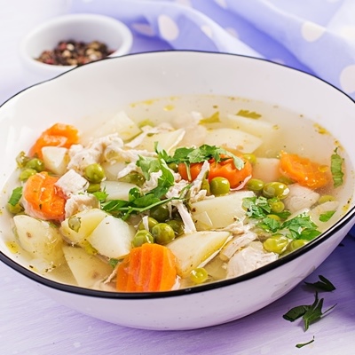 Овощной суп (школьное питание)