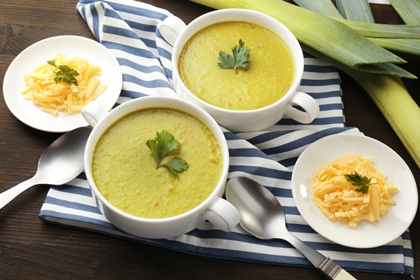 Крем-суп из лука-порея и картофеля