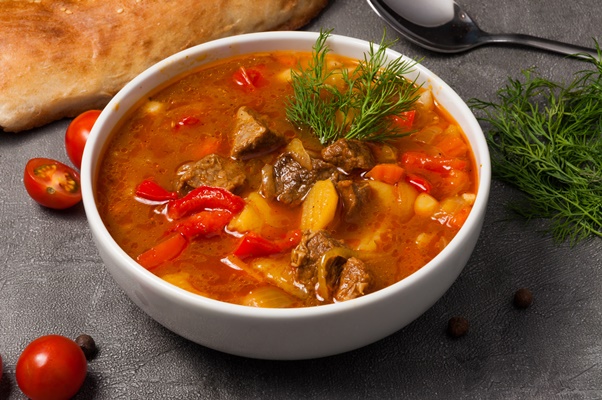 mastava is traditional uzbek soup white bowl - Шурпа из говядины в мультиварке