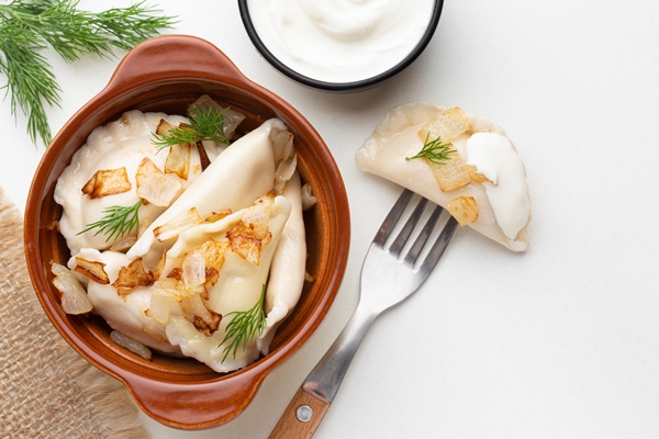 tasty food assortment view - Вареники с субпродуктами