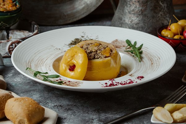 dolma yellow bell pepper stuffed with meat vegetables - Толма по-грузински (старинный рецепт)