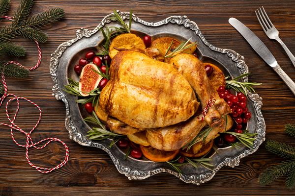 festive christmas dish arrangement - Курица на соли в духовке