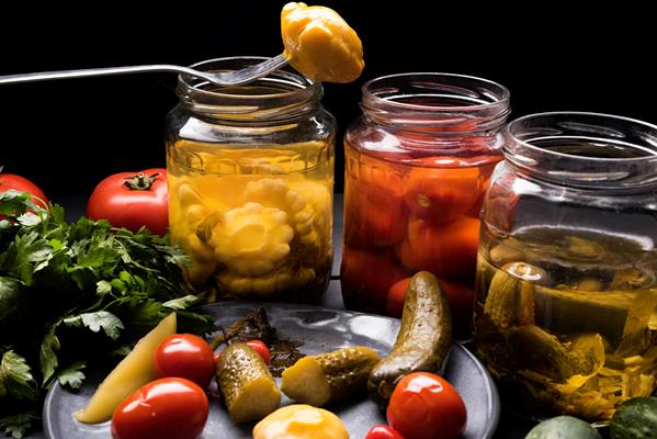 tasty preserved vegetables plate - Маринование