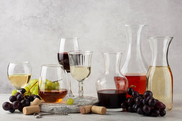 naturmort s vinnym grafinom na stole - Купаж