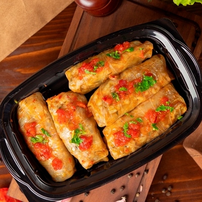 Капуста, фаршированная рисом и грибами