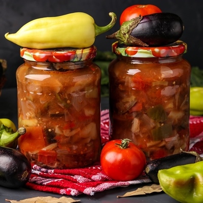 Лечо с баклажанами