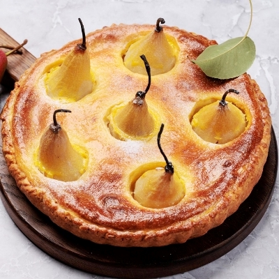 Творожная запеканка с грушами