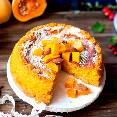 Шарлотка с тыквой
